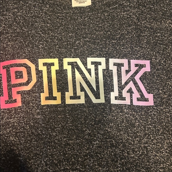 PINK Victoria's Secret Heathered Gray Sleepwear Top - Picture 3 of 4